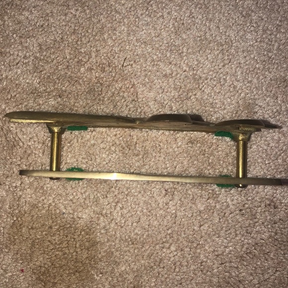 Vintage Solid Brass Napkin or Letter Holder - Picture 3 of 4